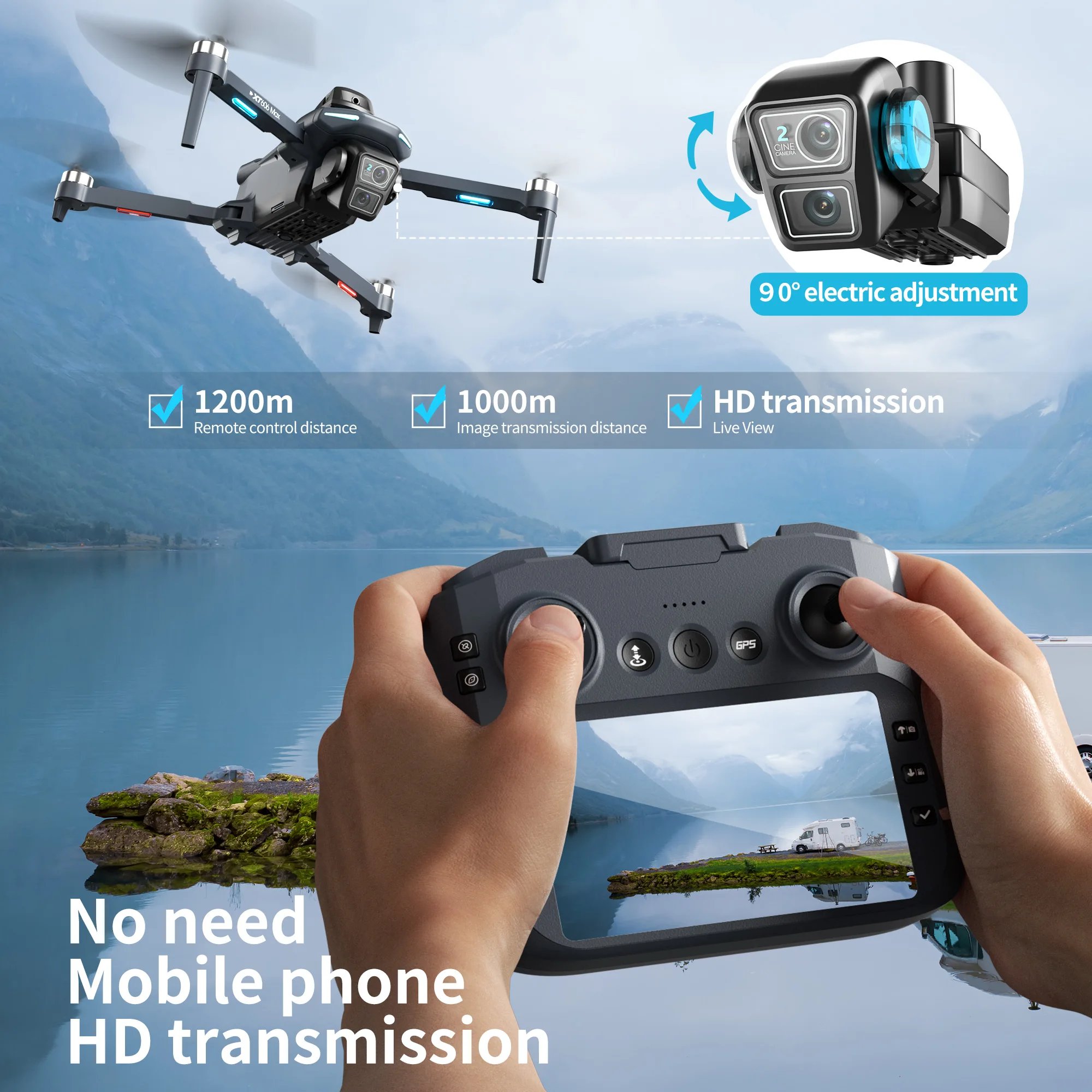 Original XT606 MAX GPS Drone 4 - огляд і ціна Drone Multispectral